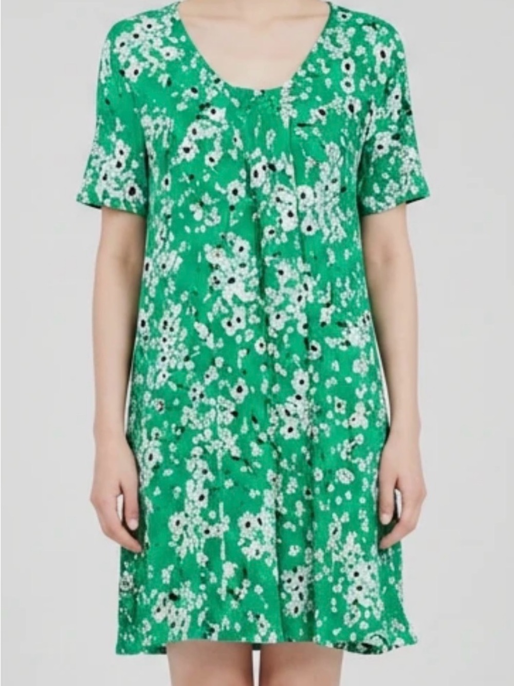 Simply Vera Vera Wang Green Floral Short Dress